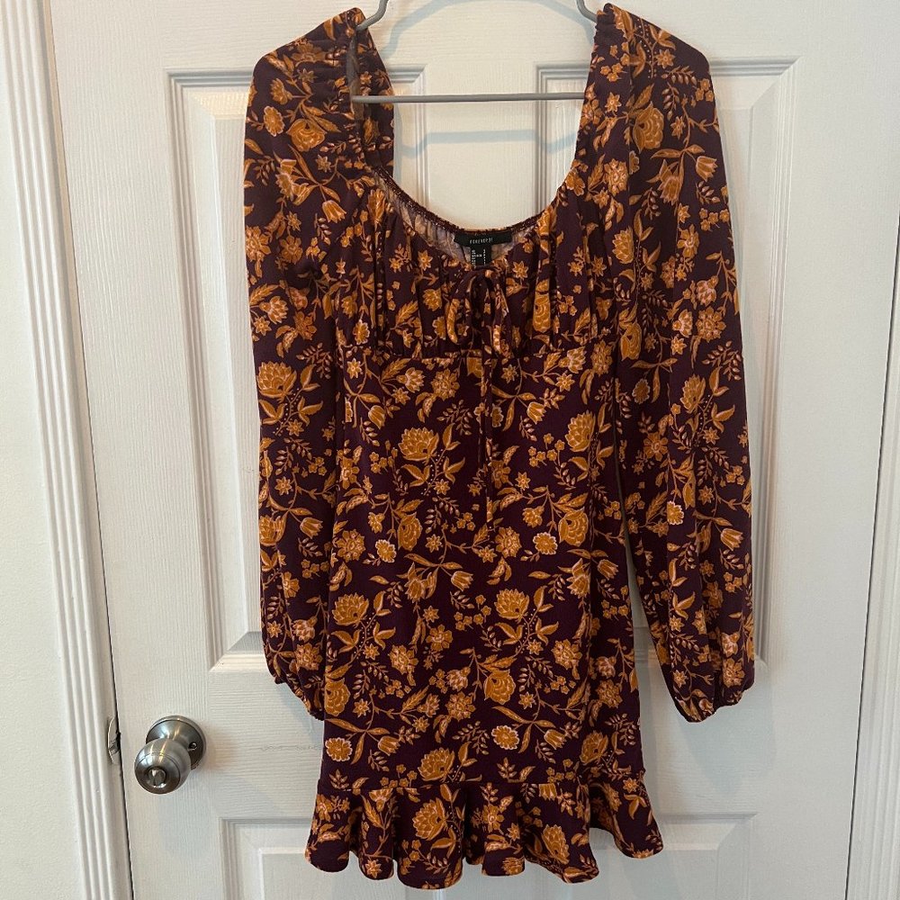 Soft Floral Peasant Dress Forever21 - Picture 2 of 4